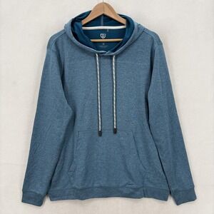 Graham Luxe Hatch 2.0 Hoodie Mens Medium Blue Pullover Performance Golf Stretch